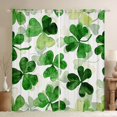 thumbnail image 1 of jejeloiu Cute Leaves Clover Curtains Pack of 2 (42x84 Each),St.Patrick Day Curtains Blackout,Green White Bedroom Curtains For Boys Girls,Luxury Bedroom Decor, 1 of 6