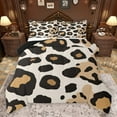 thumbnail image 1 of jejeloiu Cute Leopard Print Queen Comforter Set,Cartoon Cheetah Pattern Bedding Sets,Beige Black Brown Bedding Comforter Set For Adults,Ultra Soft Home Decor Reversible,3-Piece, 1 of 8