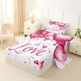 thumbnail image 1 of jejeloiu Cute Love Balloon Twin Sheet Sets,Happy Valentine's Day Bedding For Girls Women 3-Piece, 1 of 6