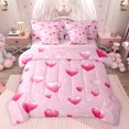 thumbnail image 1 of jejeloiu Cute Loves Pattern 7-Piece Twin Bedding Sets,Happy Valentine's Day Bedding Comforter Set For Girls Women Reversible, 1 of 8
