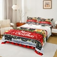 thumbnail image 1 of jejeloiu Cute Pet Dogs Bed Sheets,Merry Xmas King Sheets,Red Berry Kawaii Bow Tie Sheet Set For Girls Boys,Breathable Home Decor,4pcs, 1 of 7