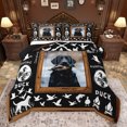 thumbnail image 1 of jejeloiu Cute Pet Dogs Queen Comforter Set,Rustic Mallard Duck Bedding Sets,Farmhouse Hunting Bedding Comforter Set For Boys Kids,Breathable Home Decor Reversible,3pcs, 1 of 8