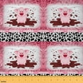 thumbnail image 1 of jejeloiu Cute Pig Fabric by the Yard 1 Yard,Cattle Hide Print Home Decor Fabric by the Yard,Pink Black White Sewing Fabric For Girls,Super Cozy Room Decor, 1 of 6