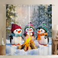 thumbnail image 1 of jejeloiu Cute Pinguin Blackout Curtains Set of 2 (52x84 Each),Cartoon Ocean Animal Window Curtains,Winter Theme Curtains and Drapes For Kids,Luxury Bedroom Decor, 1 of 6