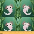 thumbnail image 1 of jejeloiu Cute Salamander Fabric by the Yard 5 Yards,Underwater Animal Fabric for Sewing,Green Ocean Plant Home Decor Fabric by the Yard For Boys Kids,Super Cozy Room Decor, 1 of 1