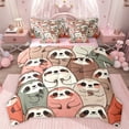 thumbnail image 1 of jejeloiu Cute Sloth 7-Piece Bedding Comforter Set,Kawaii Cartoon Animal King Bedding Sets,Colorful Sloths Bed Sheets For Kids,Super Cozy Room Decor Reversible, 1 of 8