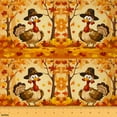 thumbnail image 1 of jejeloiu Cute Turkey Fabric by the Yard 2 Yards,Autumn Harvest Pumpkin Room Decor Fabric by the Yard,Thanksgiving Theme Fabric for Sewing For Child,Breathable Home Decor, 1 of 6