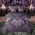 thumbnail image 1 of jejeloiu Cute Wild Bird 7-Piece Twin Bedding Sets,Vintage Bohemian Flowers Bedding Comforter Set,Purple Damask Floral Sheet Sets For Adults,Ultra Soft Home Decor Reversible, 1 of 8