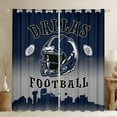 thumbnail image 1 of jejeloiu Dallas Curtains Pack of 2 (42x84 Each),Rugby Sports Curtains Blackout,Boys Ball Games City Bedroom Curtains,Breathable Room Decorative, 1 of 6