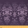 thumbnail image 1 of jejeloiu Damask Fabric by the Yard 1 Yard,Gothic Flower Home Decor Fabric by the Yard,Purple Snake Sewing Fabric,Breathable Bedroom Decorative, 1 of 6