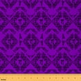 thumbnail image 1 of jejeloiu Damask Floral Fabric by the Yard 2 Yards,Cute Bowknot Bowtie Room Decor Fabric by the Yard,Purple Jacquard Fabric for Sewing,Breathable Bedroom Decorative, 1 of 6