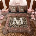 thumbnail image 1 of jejeloiu Damask Floral Pattern 7-Piece Twin Bedding Sets,First Letter M Bedding Comforter Set For Cheetah Lover Reversible, 1 of 8