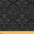 thumbnail image 1 of jejeloiu Damask Print Fabric by the Yard 1 Yard,Retro Victoria Flower Home Decor Fabric by the Yard,Black Gray Sewing Fabric,Super Cozy Room Decor, 1 of 6