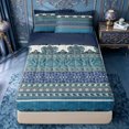 thumbnail image 1 of jejeloiu Deep Border Zipper Full Size Comforter Sets with Fitted Sheet and 2 Pillowcases For Men Women,Nautical Print Zipper Bedding Set,Navy Teal,Navy Blue Reversible,4-Piece, 1 of 7