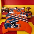 thumbnail image 1 of jejeloiu Deepblue Orange Helmet Full Size Comforter Sets,American Rugby Ball Bedding Sets For Ball Lover Reversible 3 Pieces, 1 of 8
