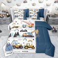 thumbnail image 1 of jejeloiu Deepblue Bohemian 7-Piece King Bedding Set,Rainbow Excavator Bulldozer,Luxury Reversible Decor For Kids, 1 of 8