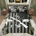 thumbnail image 1 of jejeloiu Deer Bear 7-Piece Full Bedding Set Jungle Animal Green Black Brown Reversible Decor, 1 of 8