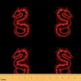 thumbnail image 1 of jejeloiu Dragon Fabric by the Yard 1 Yard,Magic Aniaml Home Decor Fabric by the Yard,Black Red Sewing Fabric For Boy Kids,Microfiber Bedroom Decor, 1 of 6