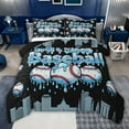 thumbnail image 1 of jejeloiu Eat Sleep Baseball Full Size Comforter Sets,Sport City Bedding Sets For Ball Gamer Reversible 3 Pieces, 1 of 8