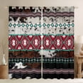 thumbnail image 1 of jejeloiu Exotic Aztec Geometric Black Out Curtains,Vintage Cowhide Print Curtains Pack of 2 (42x63 Each),Rustic Western Cowboy Bedroom Curtains For Men Women,Luxury Bedroom Decor, 1 of 6