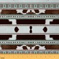 thumbnail image 1 of jejeloiu Exotic Aztec Geometric Fabric by the Yard 10 Yards,Boho Geometric Stripes Room Decor Fabric by the Yard,Brown Cow Hide Sewing Fabric,Breathable Home Decor, 1 of 1