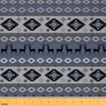 thumbnail image 1 of jejeloiu Exotic Aztec Geometric Fabric by the Yard 2 Yards,Boho Geometric Stripes Room Decor Fabric by the Yard,Gray Blue Bohemian Fabric for Sewing,Breathable Home Decor, 1 of 6