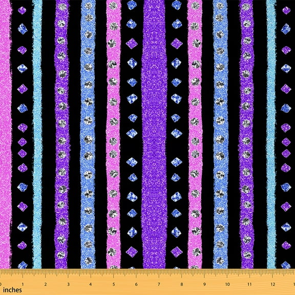 jejeloiu Exotic Aztec Geometric Fabric by the Yard 2 Yards,Boho Geometric Stripes Room Decor Fabric by the Yard,Pink Purple Blue Fabric for Sewing,Breathable Home Decor