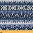 thumbnail image 1 of jejeloiu Exotic Aztec Geometric Fabric by the Yard 3 Yards,Boho Geometric Stripes Sewing Fabric,Blue Bohemain Plaid Fabric for Sewing,Breathable Home Decor, 1 of 6