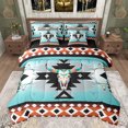 thumbnail image 1 of jejeloiu Exotic Bull Skull 7-Piece Twin Bedding Sets,Boho Tribal Bedding Comforter Set,Aztec Geometric Rhombus Sheet Sets For Men Women,Ultra Soft Home Decor Reversible, 1 of 8