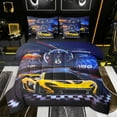 thumbnail image 1 of jejeloiu Extreme Sports Car 7-Piece Bedding Comforter Set,Racing Speed King Bedding Sets,Yellow Race Car Bed Sheets For Boys Teens,Luxury Bedroom Decor Reversible, 1 of 8