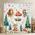 thumbnail image 1 of jejeloiu Fairy Tale Elf Black Out Curtains,Red Mushroom Curtains Pack of 2 (42x63 Each),Green Tropical Botaniocal Pine Bedroom Curtains For Girl,Microfiber Bedroom Decor, 1 of 6