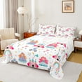 thumbnail image 1 of jejeloiu Fairy Tale Princess Twin Sheet Sets,Cute Cartoon Castle Twin Fitted Sheet,Kawaii Rianbow Loves Flat Sheet For Girl,Super Cozy Room Decor,3 Pieces, 1 of 7