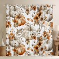 thumbnail image 1 of jejeloiu Fall Harvest Pumpkin Blackout Curtains Set of 2 (38x54 Each),Autumn Maples Curtains and Drapes,Brown White Living Room Curtains For Adults,Ultra Soft Home Decor, 1 of 6