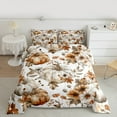 thumbnail image 1 of jejeloiu Fall Harvest Pumpkin Full Size Comforter Sets,Autumn Maples Bedding Comforter Set,Brown White Bedding Sets For Adults,Ultra Soft Home Decor Reversible,3pcs, 1 of 8