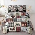 thumbnail image 1 of jejeloiu Farm Animal Cow Twin Bedding Sets 7-Piece,Old Barn Door Bedding Comforter Set,Rustic Farmhouse Cabin Sheet Sets For Adult,Ultra Soft Home Decor Reversible, 1 of 8
