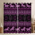 thumbnail image 1 of jejeloiu Farm Horse Dreamcatcher Black Out Curtains,Aztec Geometric Pattern Curtains Pack of 2 (42x63 Each),Purple Black Bedroom Curtains For Boys,Microfiber Bedroom Decor, 1 of 6