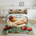 thumbnail image 1 of jejeloiu Farmhouse Chicken Full Size Comforter SetsOil Painting Theme Bedding Comforter Set,Red Strawberry Bedding Sets,Ultra Soft Room Decorative Reversible,3 Pieces, 1 of 7
