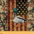 thumbnail image 1 of jejeloiu Farmhouse Mallard Duck Fabric by the Yard 5 Yards,Retro Us Flag Fabric for Sewing,Green Army Camo Home Decor Fabric by the Yard For Teens,Ultra Soft Home Decor, 1 of 6