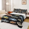 jejeloiu Cartoon Dinosaur Full Size Sheets,Wild Animal Bed Sheets ...