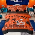 thumbnail image 1 of jejeloiu Football City Silhouette 7pcs Bedding Comforter Set,American Rugby Game Queen Bedding Sets For Men Women Reversible, 1 of 8