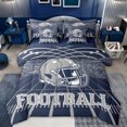 thumbnail image 1 of jejeloiu Football Game 7pcs Bedding Comforter Set,Gray Deepblue Queen Bedding Sets For Teens Reversible, 1 of 8