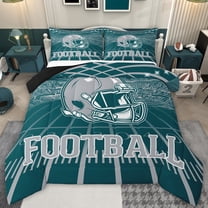 jejeloiu Football Game Twin Comforter Sets,Gray Green Bedding Set For Teens Reversible 2 Pieces