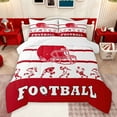 thumbnail image 1 of jejeloiu Football Gamer Gaming Bedding Comforter Set,Rugby Sport Lovers Twin Comforter Sets,White Red Bedding Set For Boys,Breathable Home Decor Reversible,2pcs, 1 of 8