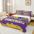 thumbnail image 1 of jejeloiu Football Rugby Game Queen Sheet Sets,Yellow Sport Helmet Bed Set For Ball Lovers 4 Pieces, 1 of 7