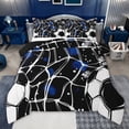 thumbnail image 1 of jejeloiu Football Soccer Sport Queen Comforter Set,Ball Game Gaming Bedding Comforter Set For Boys Teens Reversible 3pcs, 1 of 8