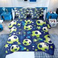 thumbnail image 1 of jejeloiu Football Sport Game 7pcs Bedding Comforter Set,Cute Stars Pattern Queen Bedding Sets For Boys Kids Reversible, 1 of 8
