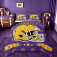 thumbnail image 1 of jejeloiu Football Sport Game Twin Comforter Sets,Yellow Rugby Helmet Bedding Set For Teens Reversible 2-Piece, 1 of 8