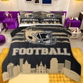 thumbnail image 1 of jejeloiu Football Sport Gamer Full Size Comforter Sets,American Rugby City Bedding Sets For Men Women Reversible 3 Pieces, 1 of 8