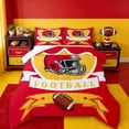 thumbnail image 1 of jejeloiu Football Sport Twin Comforter Sets,Rugby Ball Games Bedding Set For Boys Kids Reversible 2-Piece, 1 of 8