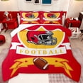thumbnail image 1 of jejeloiu Football Sport Twin Comforter Sets,Rugby Ball Games Bedding Set For Boys Kids Reversible 2-Piece, 1 of 8